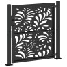 Portail de jardin noir 100x100 cm acier conception de vagues 535949535949