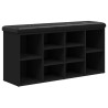 Banc à chaussures noir 102x32x50 cm bois d'ingénierie 535950535950