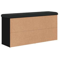 Banc à chaussures noir 102x32x50 cm bois d'ingénierie 535950535950