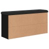 Banc à chaussures noir 102x32x50 cm bois d'ingénierie 535950535950