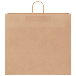 Sacs en papier 250 pcs avec poignées marron 54x15x49 cm 535955535955