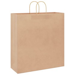 Sacs en papier 250 pcs avec poignées marron 45x17x48 cm 535957535957