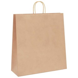 Sacs en papier 250 pcs avec poignées marron 45x17x48 cm 535957535957