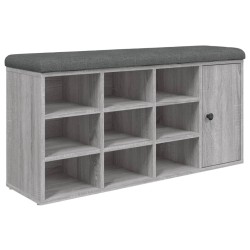Banc à chaussures sonoma gris 102x32x50 cm bois d'ingénierie 535981535981