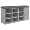 Banc à chaussures sonoma gris 102x32x50 cm bois d'ingénierie 535981535981