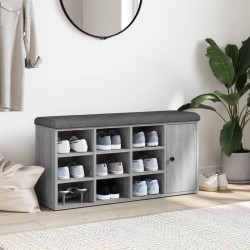 Banc à chaussures sonoma gris 102x32x50 cm bois d'ingénierie 535981535981