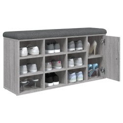 Banc à chaussures sonoma gris 102x32x50 cm bois d'ingénierie 535981535981