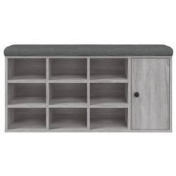 Banc à chaussures sonoma gris 102x32x50 cm bois d'ingénierie 535981535981