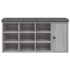 Banc à chaussures sonoma gris 102x32x50 cm bois d'ingénierie 535981535981