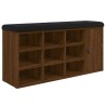 Banc à chaussures chêne marron 102x32x50 cm bois d'ingénierie 535989535989