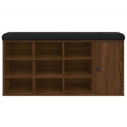 Banc à chaussures chêne marron 102x32x50 cm bois d'ingénierie 535989535989