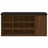 Banc à chaussures chêne marron 102x32x50 cm bois d'ingénierie 535989535989