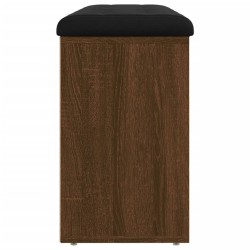 Banc à chaussures chêne marron 102x32x50 cm bois d'ingénierie 535989535989