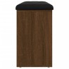 Banc à chaussures chêne marron 102x32x50 cm bois d'ingénierie 535989535989