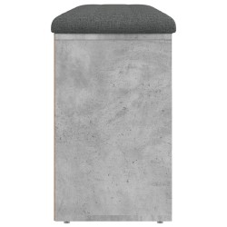 Banc à chaussures gris béton 102x32x50 cm bois d'ingénierie 535993535993