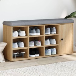 Banc à chaussures chêne sonoma 102x32x50 cm bois d'ingénierie 535994535994