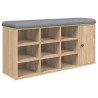 Banc à chaussures chêne sonoma 102x32x50 cm bois d'ingénierie 535994535994