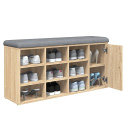 Banc à chaussures chêne sonoma 102x32x50 cm bois d'ingénierie 535994535994