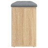 Banc à chaussures chêne sonoma 102x32x50 cm bois d'ingénierie 535994535994