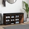 Banc à chaussures chêne fumé 102x32x50 cm bois d'ingénierie 535998535998