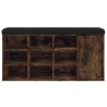 Banc à chaussures chêne fumé 102x32x50 cm bois d'ingénierie 535998535998