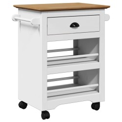 Chariot de cuisine BODO blanc et marron 67,5x45x80 cm 536009536009