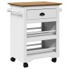Chariot de cuisine BODO blanc et marron 67,5x45x80 cm 536009536009