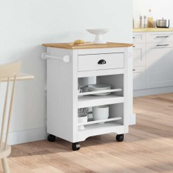Chariot de cuisine BODO blanc et marron 67,5x45x80 cm 536009536009