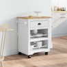 Chariot de cuisine BODO blanc et marron 67,5x45x80 cm 536009536009