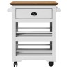 Chariot de cuisine BODO blanc et marron 67,5x45x80 cm 536009536009
