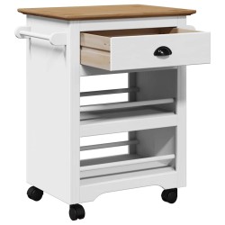 Chariot de cuisine BODO blanc et marron 67,5x45x80 cm 536009536009