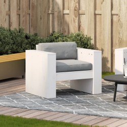 Canapé de jardin blanc 79x60x62 cm bois de pin massif 536015536015