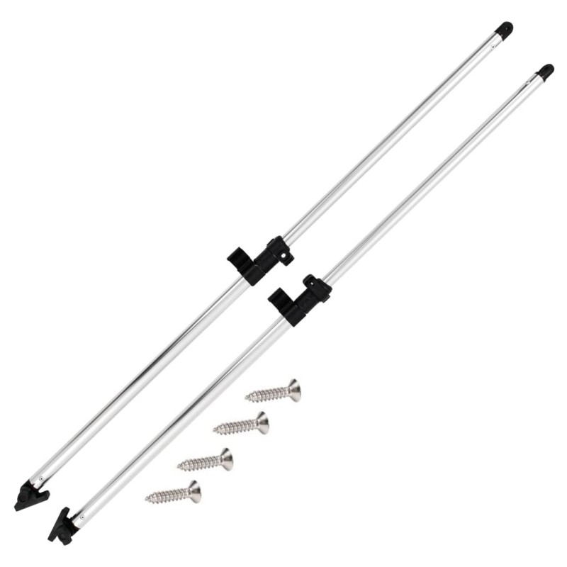 Poteaux de soutien de dessus Bimini 2 pcs Aluminium 536023536023