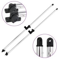 Poteaux de soutien de dessus Bimini 2 pcs Aluminium 536023536023