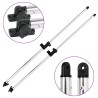 Poteaux de soutien de dessus Bimini 2 pcs Aluminium 536023536023