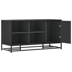 Banc à chaussures noir 100x40x53,5cm bois d'ingénierie et métal 536030536030