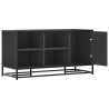 Banc à chaussures noir 100x40x53,5cm bois d'ingénierie et métal 536030536030