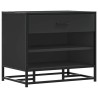 Banc à chaussures noir 60x40x53,5 cm bois d'ingénierie et métal 536031536031