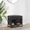 Banc à chaussures noir 60x40x53,5 cm bois d'ingénierie et métal 536031536031