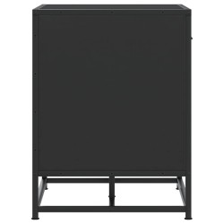 Banc à chaussures noir 60x40x53,5 cm bois d'ingénierie et métal 536031536031