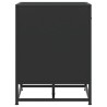 Banc à chaussures noir 60x40x53,5 cm bois d'ingénierie et métal 536031536031