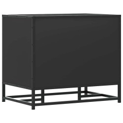 Banc à chaussures noir 60x40x53,5 cm bois d'ingénierie et métal 536031536031