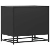 Banc à chaussures noir 60x40x53,5 cm bois d'ingénierie et métal 536031536031