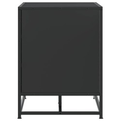 Banc à chaussures noir 80x40x53,5 cm bois d'ingénierie et métal 536034536034