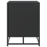 Banc à chaussures noir 80x40x53,5 cm bois d'ingénierie et métal 536034536034
