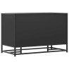 Banc à chaussures noir 80x40x53,5 cm bois d'ingénierie et métal 536034536034