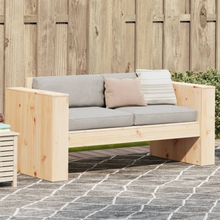 Canapé de jardin 2 places 134x60x62 cm bois de pin massif 536040536040
