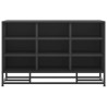 Banc à chaussures noir 84x40x53,5 cm bois d'ingénierie et métal 536047536047