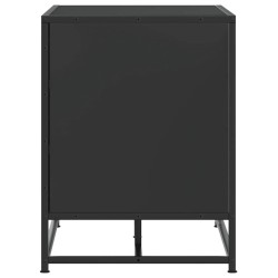 Banc à chaussures noir 84x40x53,5 cm bois d'ingénierie et métal 536047536047