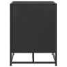 Banc à chaussures noir 84x40x53,5 cm bois d'ingénierie et métal 536047536047